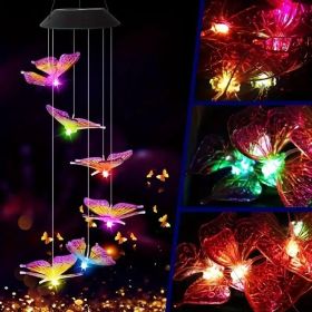 Solar Butterfly Wind Chime Light Outdoor Purple Decorative Color Changing Butterfly Wind Chime Solar Butterfly Wind Chime Light Outdoor Purple Decorative Color Changing Butterfly Wind Chime