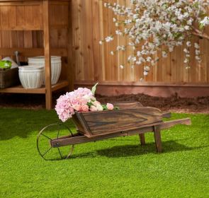 Rustic Country Flower Cart Planter for Garden Decor
