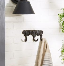 Premium Triple Elephant Wall Hook for Organizing and Decor