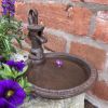 Rustic Style Cast Iron Vintage Water Pump Round Bird Feeder