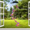 Solar Butterfly Wind Chime Light Outdoor Purple Decorative Color Changing Butterfly Wind Chime