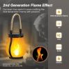 Outdoor Solar Lanterns with Flickering Flame – 4 pack