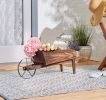 Rustic Country Flower Cart Planter for Garden Decor