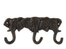 Premium Triple Elephant Wall Hook for Organizing and Decor