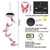 Solar Butterfly Wind Chime Light Outdoor Purple Decorative Color Changing Butterfly Wind Chime