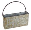 Large Rectangle Galvanized Wall Planter - Rustic Hanging Plant Holder