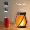 Outdoor Solar Lanterns with Flickering Flame – 2 pack