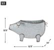 Galvanized Pig Wall Planter - Rustic Farmhouse Decor for Indoor or Outdoor Use
