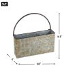 Large Rectangle Galvanized Wall Planter - Rustic Hanging Plant Holder