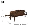 Rustic Country Flower Cart Planter for Garden Decor
