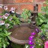 Rustic Style Cast Iron Vintage Water Pump Round Bird Feeder