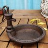 Rustic Style Cast Iron Vintage Water Pump Round Bird Feeder