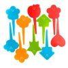 100 Pcs PVC Plant Labels Colorful Plastic Plant Tags Nursery Garden Pot Plant Markers, Random Pattern
