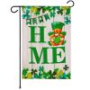 Garden Flag Home St. Patrick's Day Gnome with Green Heart 12x18 inch Blockout Fabric Double Sided