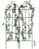 Garden Trellis for Climbing Plants, 71 x 20 in, 2 Packs Rustproof Metal Garden Flower Trellis, Outdoor Climbing Rose Trellis Cucumbers Support