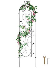 Garden Trellis for Climbing Plants, 60 x 15 in, Rustproof Metal Garden Flower Trellis, Outdoor Climbing Rose Trellis Cucumbers Support