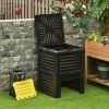 Outdoor Garden Compost Bin 80 Gallon, Large Capacity Garden Composter for Fast Soil Fertilization, Easy Assembly, Yellow