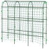 Metal Arch Trellis for Climbing Plants A-Frame with Net Outdoor Garden Green 17 x 72 x 72