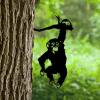 CIFbuy Colorful Monkey Garden Decor Outdoor iron Animal Silhouette Wall Art Patio Lawn Sculpture (TikTok, temu pick-up service)
