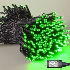 66ft 200 LED Green Halloween Lights Outdoor Waterproof, Green Wire Christmas String Lights Indoor