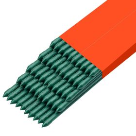 Garden Stakes, 50 Pack, 57.28 inch, Plastic Coated Metal Tomato Stakes, Garden Sticks for Plants Support
