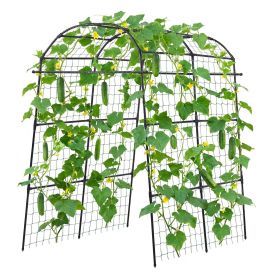 Cucumber Trellis, U-Shape Garden Trellises for Raised Bed, Metal Arch Plant Support for Vine, Climbing Plants Outdoor, Peas, Beans, Zucchini, Tomato