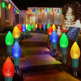 Newest Version 2 in 1 Outdoor Christmas Decorations and Solar Christmas Lights