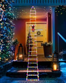 LED Christmas Lights - 10ft Christmas Decorative Ladder Lights with Santa Claus, Xmas Decorations Light for Indoor Outdoor, Window, Garden, Home,