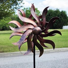 Degree Metal Wind Spinner  Classical Willow Leaves Design for Patio