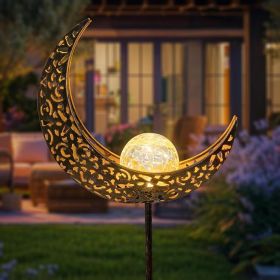 Homeimpro Moon Solar Lights Outdoor Garden Decor Gifts for Mom Women