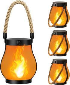 Gen2 Solar Lanterns Outdoor Waterproof with Realistic Flickering Flame