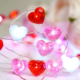 Valentine Decor - 10 ft 40 LED Red, White