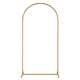 100*200cm For Wedding; Iron; Arc Roof; Door Frame Shape; Water Bag With Floor Nails; Iron Arch; Golden Yellow