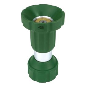 H2O WORKS Garden Hose Nozzle;  Fireman Style Hose Nozzle;  Heavy Duty Brass Hose Nozzle;  Leak Proof & Best High-Pressure Sprayer for Plants Watering;