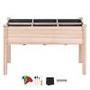 Raised Garden Bed, 3.9 x 1.9 x 2.5 ft Wooden Planter Box, Elevated Outdoor Planting Boxes with Legs