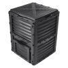 Garden Compost Bin 80 Gal, BPA Free Composter, Large Capacity Outdoor Composting Bin with Top Lid and Bottom Door, Easy Assembling, Lightweight