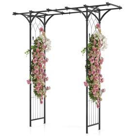 6.8' Garden Arbor with Trellises for Climbing Plants