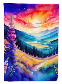 Annual Larkspur in Color Garden Flag Mailbox Flag Decorative Yard Flag Banner Outside Patio Artwork Yard Flower Beds, Garden Size, Multicolor