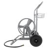 Water Hose Reel Cart, 200/300ft High-Pressure Garden Hose Cart, Hoses Reel Carts with Two Wheels, Handle & Heavy-Duty Mesh Storage Basket