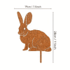 1pc Metal Bunny Yard Stake, Rabbit Garden Decor, Outdoor Decoration for Lawn, Patio, Flower Bed, Flower Pot