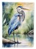 Great Blue Heron Bird Garden Flag Mailbox Decorative Yard Banner Outside Patio Artwork for Flower Beds, Garden Size, Multicolor
