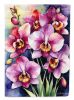 Miltoniopsis Orchids Garden Flag Mailbox Decorative Yard Banner Outside Patio Artwork for Flower Beds, Garden Size, Multicolor