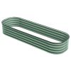 6.4' x 2' x 1' Galvanized Raised Garden Bed Kit, Metal Planter Box with Safety Edging, Green