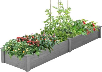 Over Ground Raised Garden Bed 96x28x10'', Large Long Planter Box, Tool-Free Assembly