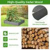 Raised Garden Bed 48" x 48" x 10'', Outdoor Wood Planter Box Over Floor, Tool-Free Assembly