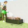 Galvanized Raised Garden Bed, 4' x 2' x 1' Metal Planter Box, for Growing Vegetables, Flowers, Herbs, Succulents, Gray