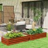 Galvanized Raised Garden Bed, 4' x 2' x 1' Metal Planter Box, for Growing Vegetables, Flowers, Herbs, Succulents, Brown