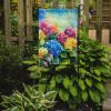 Hydrangeas in Watercolor Garden Flag Mailbox Flag Decorative Yard Flag Banner Outside Patio Artwork Yard Flower Beds, Garden Size, Multicolor