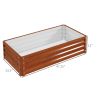 Galvanized Raised Garden Bed, 4' x 2' x 1' Metal Planter Box, for Growing Vegetables, Flowers, Herbs, Succulents, Brown