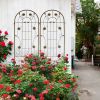 2 Pack Metal Garden Trellis 86.7" x 19.7" Rustproof Trellis for Climbing Plants Outdoor Flower Support Brown